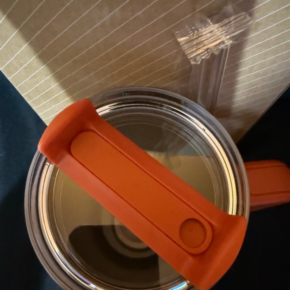 New Stanley 40oz Orange and Cream Travel Mug with Adorable Monster Character - Picture 5 of 7